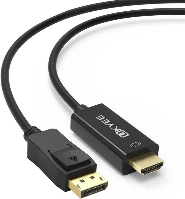 Alt view image 2 of 7 - Displayport to HDMI Cable 6FT/1.83M 2-Pack Display Port (DP) to HDMI Adapter 6FT Male to Male Cord Converter for PCs to HDTV Monitor Projector.