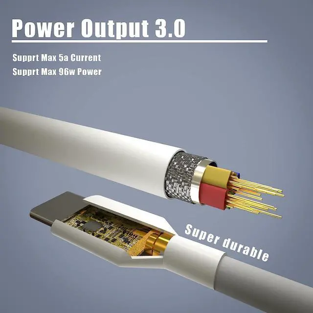 Alt view image 4 of 6 - 96W USB C Charger Replacement for MacBook Pro 16, 15, 14, 13 inch, 2018,2019,2020, 2022,2021,2023, M1 M2 MacBook Air,iPad Pro,USB C/Type c Laptop Power Adapter,6.6ft Type C to C Charger