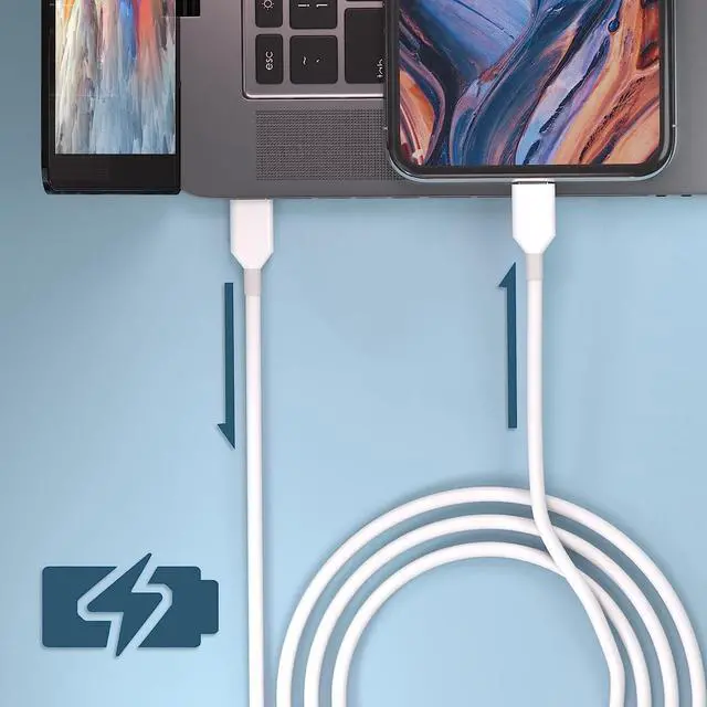 Alt view image 6 of 6 - 96W USB C Charger Replacement for MacBook Pro 16, 15, 14, 13 inch, 2018,2019,2020, 2022,2021,2023, M1 M2 MacBook Air,iPad Pro,USB C/Type c Laptop Power Adapter,6.6ft Type C to C Charger