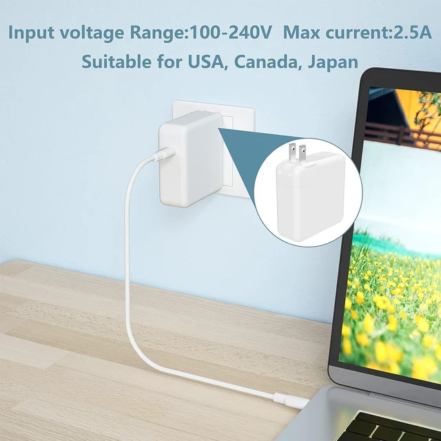 Alt view image 5 of 6 - AC Power Adapter US Wall Folding Plug Duck Head Charge Adapter US Standard Plug Duck Head for MacBook Pro/MacBook Air/Mac iBook/iPhone/iPod/etc
