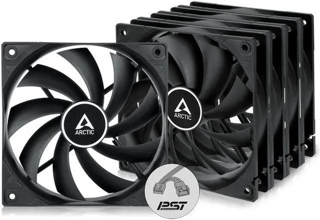 Main image of ARCTIC F12 PWM PST (5 Pack) - 120 mm PWM PST Case Fan with PWM Sharing Technology (PST), Quiet Motor, Computer, Fan Speed: 230-1350 RPM - Black