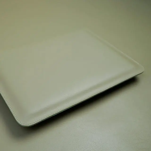 Alt view image 7 of 7 - Leather Laptop Sleeve 13 Inch Compatible for New 13inch MacBook Air New 13 MacBook Pro  XPS 13 Color Grey Green