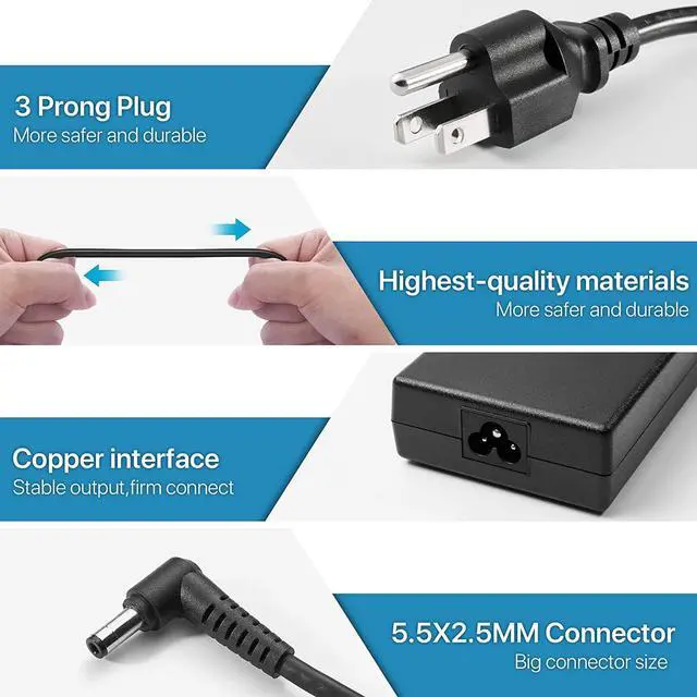 Alt view image 3 of 6 - 180W AC Adapter Fit for MSI Laptop Charger GS60 GS70 GT60 GT70 GS63 GS63VR GS63VR GS73VR GE72VR GE62VR MSI Gaming Laptop Power Supply Cord