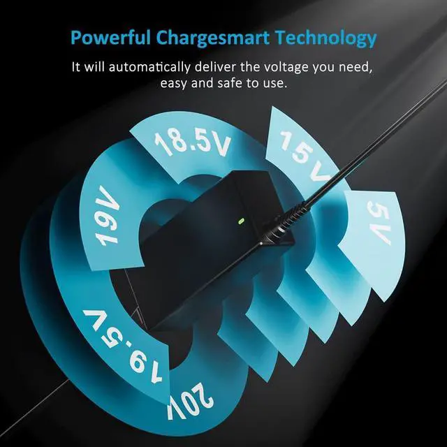 Alt view image 5 of 7 - 90W Universal Laptop Charger AC Adapter Power Cord with USB C Replacement for  HP    IBM Toshiba  Google MacBook Pro Fujitsu Notebook Ultrabook Chromebook