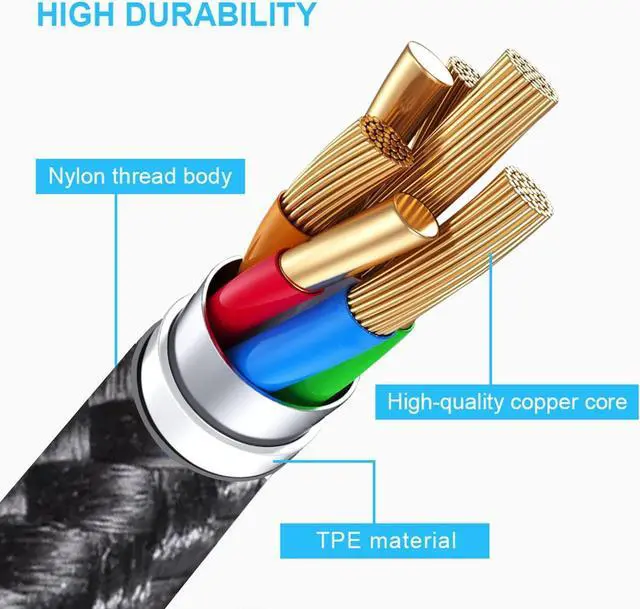 Alt view image 5 of 7 - USB C to Lightning Cable 5 Pack 3/3/6/6/10FT iPhone Charger  MFi Certified Power Delivery Fast Charging Cord Compatible with iPhone 14/13/12/11/XS/XR/X/8 - Black