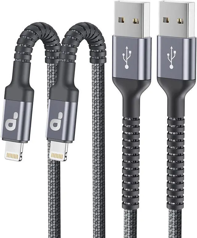Main image of Lightning Cable 3ft 2Pack [Apple MFi Certified] iPhone Charger Cable Nylon Braided Charging Cord Compatible with iPhone 14/13 / 12/11 / Pro Max/X/Xs Max/Xr /8 Plus/ 7 Plus/ 6S Plus / 6 Plus/iPad
