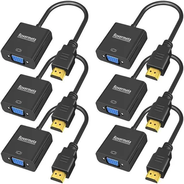 Main image of HDMI to VGA Adapter Gold-Plated HDMI Male to VGA Female Adapter for Computer Desktop Laptop PC Monitor Projector HDTV Chromebook Raspberry Pi Roku Xbox and More (6)