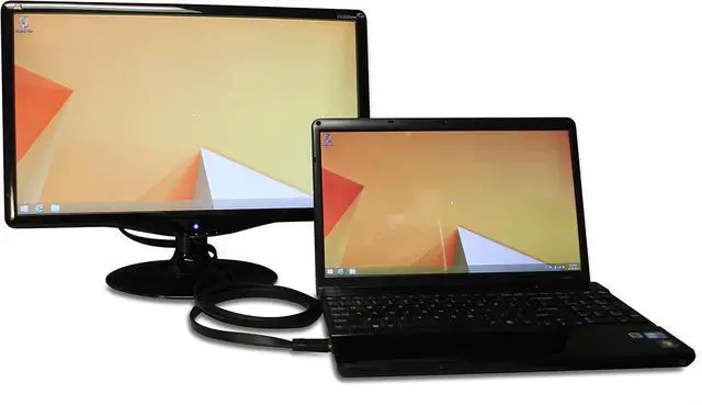 Alt view image 5 of 7 - HDMI to VGA Adapter Driverless 6 Foot (1.8 Meter) Converter Cable Supporting Up to 1920 x 1080 (60Hz)