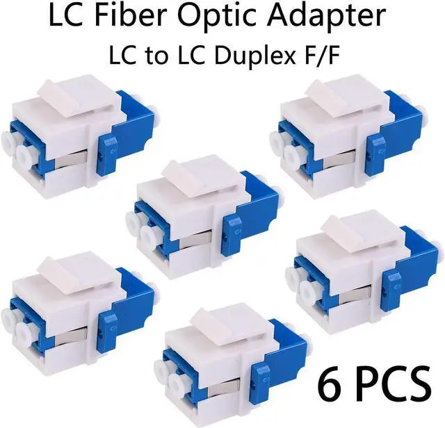 Alt view image 2 of 7 - 6 Pack Duplex LC to LC F/F Coupler Keystone Jack Modular for Patch Panels and Wall Plates,Surface Mount Boxes, LC UPC Fiber Optic Adapter Compatible with SingleMode Multimode|1.25G/10GB OS1-2/OM1-3)