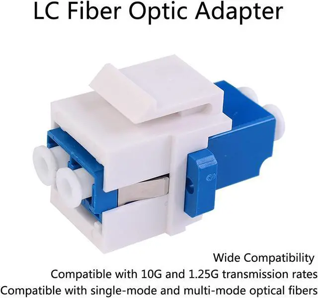 Alt view image 4 of 7 - 6 Pack Duplex LC to LC F/F Coupler Keystone Jack Modular for Patch Panels and Wall Plates,Surface Mount Boxes, LC UPC Fiber Optic Adapter Compatible with SingleMode Multimode|1.25G/10GB OS1-2/OM1-3)