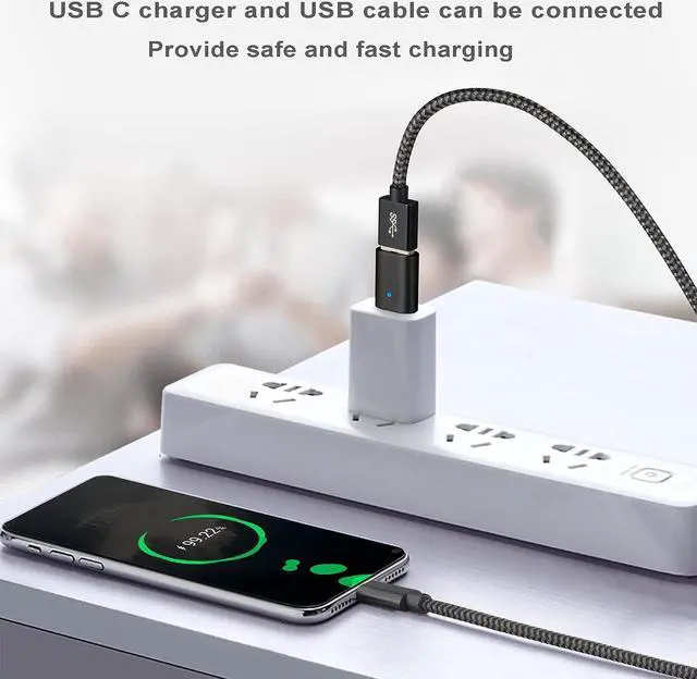 Alt view image 4 of 6 - USB C to USB Adapter 3.1 Gen 2 10Gbps USB to USB C Adapter USB-C Male to USB 3.0 A Female USB 3.2 Type C OTG Converter for MacBook pro Laptop PC iMac iPad air
