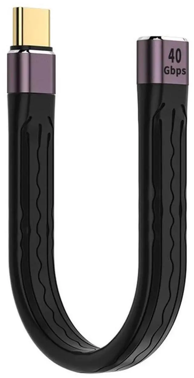 Alt view image 3 of 4 - Extension Cable 40Gbps Extend Cable USB C Female to Male 100W Extender Wire Type C Sync Data Cord for Mobile Power Bank