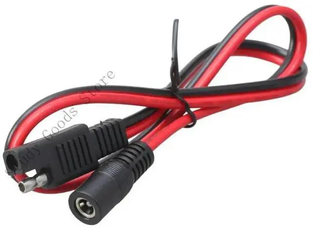 Alt view image 3 of 4 - SAE Connectors Cable For Solar Panel16AWG Copper Cores DC5525 5.5x2.1mm Adapter
