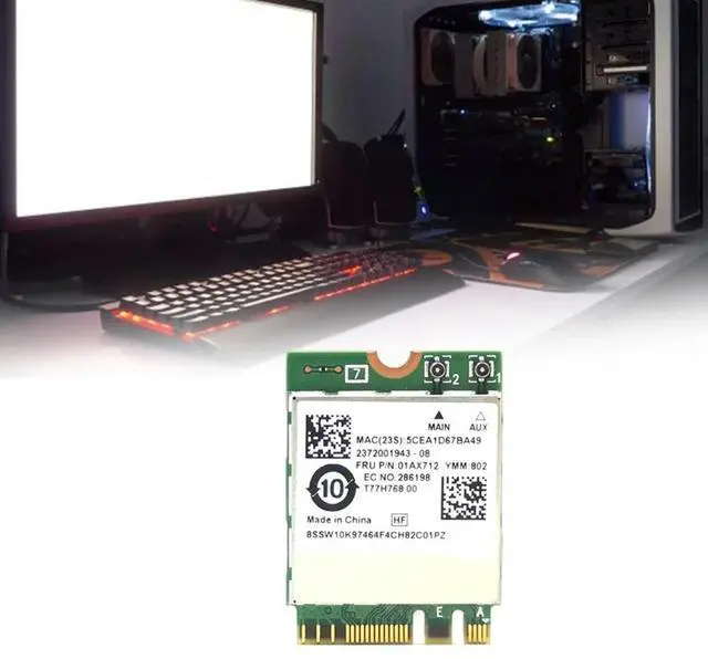 Alt view image 4 of 4 - RTL8822BE 1200Mbps 2.4G/5Ghz 802.11AC WiFi CardAdapter M2-NGFF for s P51S S5- T470 T570 for YOGA E470