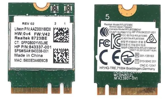 Alt view image 2 of 2 - RTL8723BE WiFi Card Wireless Network Card 300M NGFF M2 Bluetooth-compatible4.0 Sps 843338 843338-001 Universal Edition