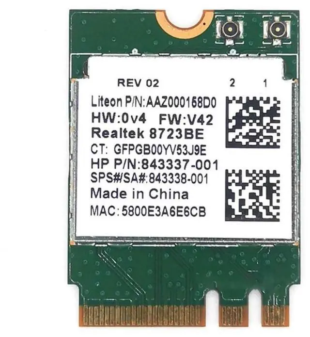 Main image of RTL8723BE WiFi Card Wireless Network Card 300M NGFF M2 Bluetooth-compatible4.0 Sps 843338 843338-001 Universal Edition