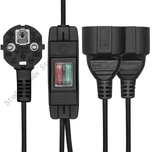 Alt view image 4 of 4 - Industrial Power Adapter Cable with Switching Double 4.8mm Female to 4.8mm Male Protective Contact Extension Cord For