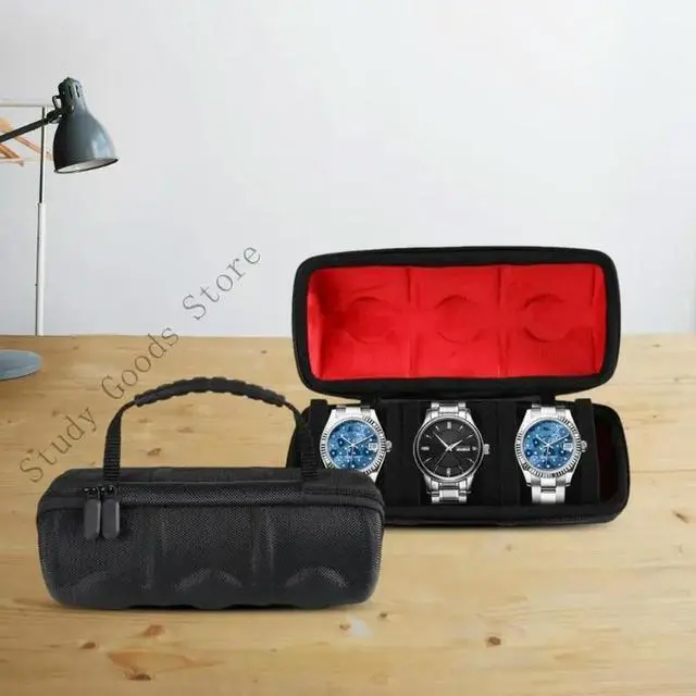 Alt view image 4 of 4 - Portable Watch Storage Box Water Proof Carriyng Case Coin Bag for Wristwatch Box