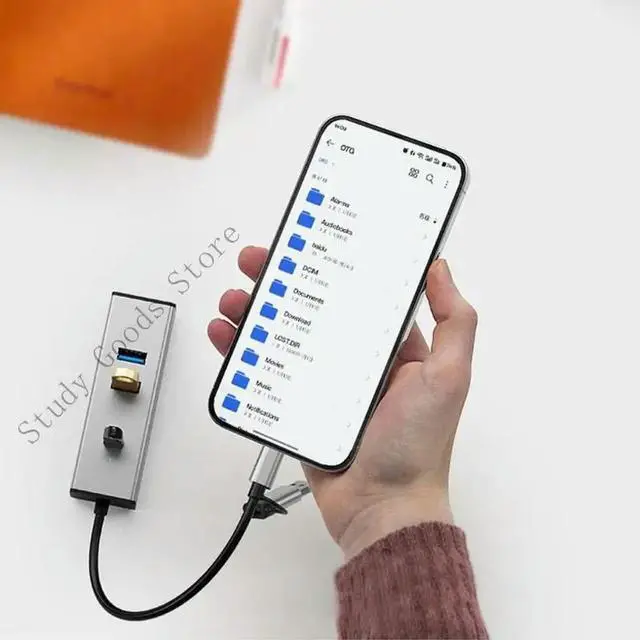 Alt view image 2 of 2 - 4 Port USB3.0 Hub Adapter 10Gbps Data Transfer with Long Cable for Smartphones Tablets Laptops Efficient USB Splitter