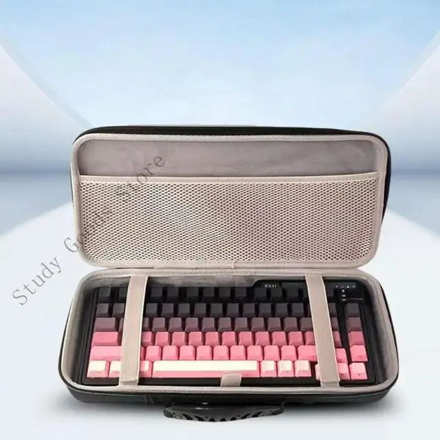 Alt view image 2 of 2 - Keyboard Carrying Case Hard Shell Travel Carrying Keyboard Case for K75 Bluetooth-compatible Wireless Ergonomic Keyboard