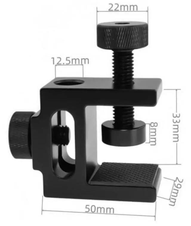 Alt view image 2 of 2 - Desk Clamp High Performances Desk Lamp Clamp Base Adjustable for Microphones Arm Table Lamp Holder Clamp Desk Lamp