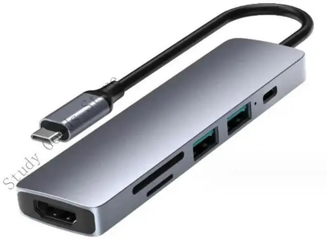 Alt view image 3 of 4 - 8 Port USB Type C Docking Stations Type C Hubs Compatible for Laptops Tablets