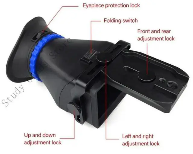 Alt view image 2 of 2 - 1 Set Camera Screen Magnifier 3.0X Rubber Eyecup Diopter Adjustment for 3.2inch 3.0in Displays Optical Glass Lens