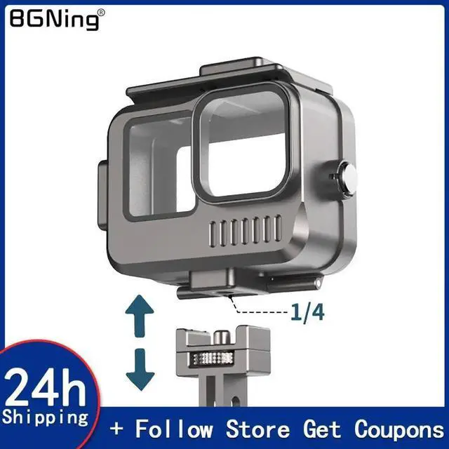 Main image of Aluminum Waterproof Case Underwater 40M Protective Housing Shell for Gopro Hero 13 12 11 10 9 Accessories Tow Cold Shoe Design