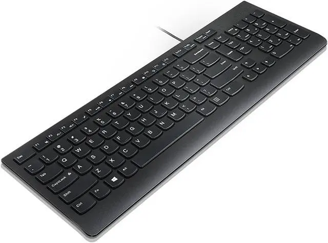Alt view image 3 of 8 - Lenovo Essential Wired Keyboard (Black) - US English