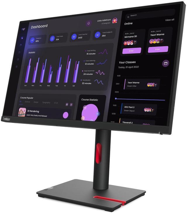Alt view image 11 of 20 - Lenovo ThinkVision 23.8 inch Monitor - T24i-30