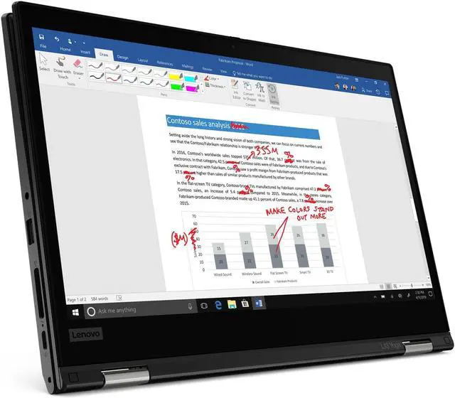 Alt view image 3 of 8 - Lenovo ThinkPad L13 Yoga Gen 2 Intel Laptop, 13.3" FHD IPS Touch  LED , vPro®,  Iris Xe, 16GB, 512GB, Win 11 Pro, 3 YRs Courier/Carry-in Warranty