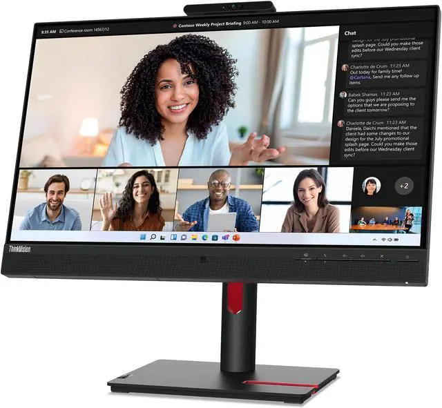 Alt view image 3 of 20 - Lenovo ThinkVision 23.8 inch Monitor - T24mv-30