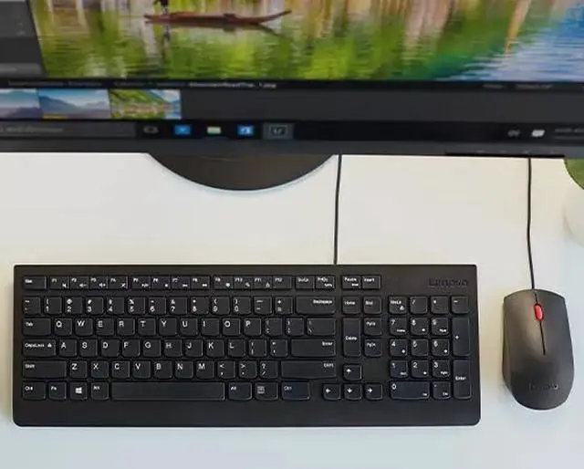 Alt view image 11 of 13 - Lenovo Essential Wired Combo Keyboard and Mouse (French Canadian 058)
