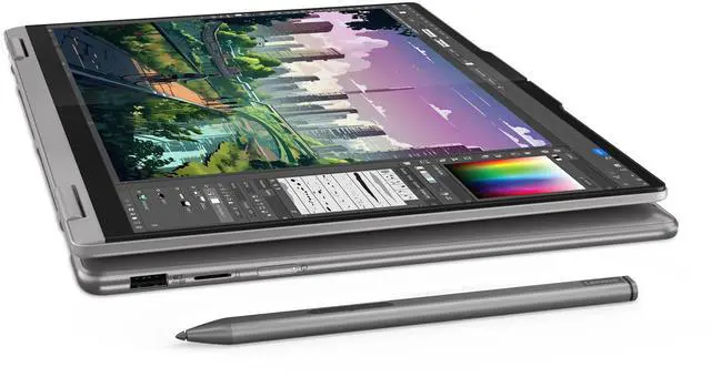 Alt view image 2 of 15 - Lenovo Yoga 7 14AHP9 14" WUXGA Touch AMD Ryzen 7 8840HS 3.3 GHz up to 5.1GHz 16GB RAM 1TB M.2 2242 PCIe 4.0x4 NVMe SSD AMD Radeon 780M Windows 11 Pro 2-in-1 Laptop - 83DK000BUS