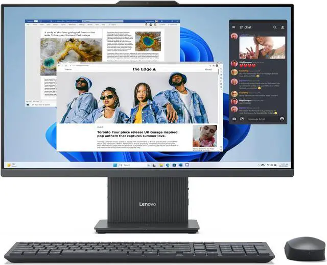Main image of Lenovo IdeaCentre AIO AMD Desktop, 27" FHD IPS 14ms,Ryzen 5 7535HS,16GB, AMD Radeon 660M, 512GB SSD,6 wifi,Win 11 Home