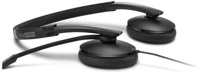 Alt view image 16 of 20 - Lenovo Wired VoIP Headset (Teams) - Stereo - USB Type C - Wired - 2.2 Kilo Ohm - 20 Hz - 20 kHz - Over-the-head - Binaural - Ear-cup - 5.86 ft Cable - Noise Cancelling Microphone - Black