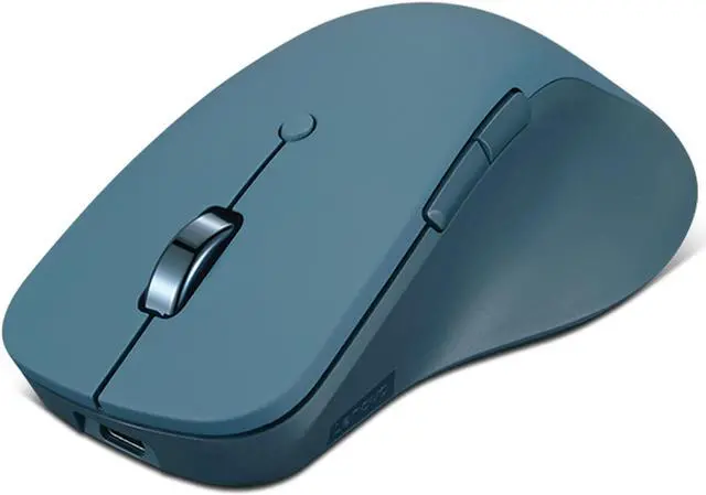 Alt view image 3 of 7 - Lenovo 100 Wired USB Computer Mouse for PC, Laptop, Computer with Windows - Full-Size - Ambidextrous Design - 3 Buttons - Red Optical Sensor - Black