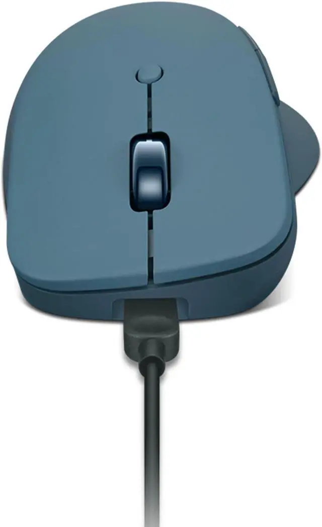 Alt view image 5 of 7 - Lenovo 100 Wired USB Computer Mouse for PC, Laptop, Computer with Windows - Full-Size - Ambidextrous Design - 3 Buttons - Red Optical Sensor - Black