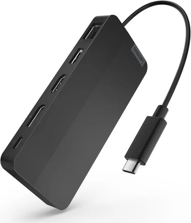 Alt view image 4 of 20 - Lenovo USB-C Dual Display Travel Dock with Adapter