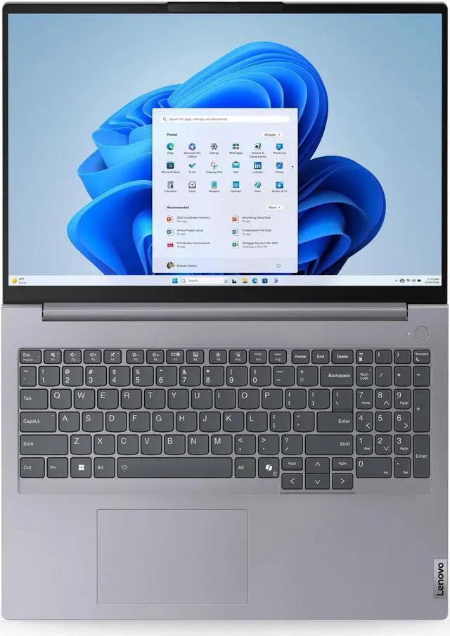 Alt view image 6 of 7 - Lenovo ThinkBook 16 Gen 7 AMD Laptop, 16" IPS  60Hz,Ryzen 5 7535HS,16GB, AMD Radeon 660M, 512GB SSD,6 wifi,Win 11 Pro