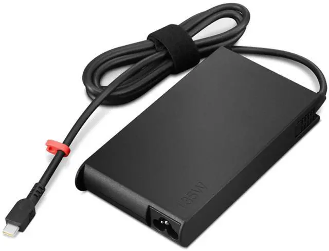 Alt view image 13 of 15 - Lenovo ThinkPad 135W AC Adapter (USB-C) - Black