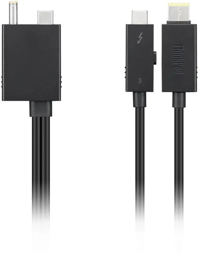 Alt view image 10 of 10 - Lenovo Thunderbolt 4 WorkStation Dock Split Cable 0.7m - 2.30 ft Thunderbolt 4 Data Transfer/Power Cable for Workstation, Dock - Second End: 1 x Thunderbolt 4 Type C - Male - 40 Gbit/s - Splitter Cabl