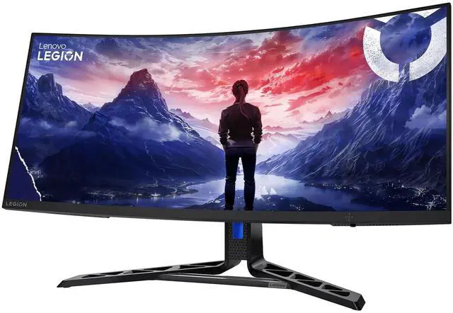 Alt view image 3 of 9 - Lenovo Legion R34w-30 34-inch VA Curved WQHD 180Hz Gaming Monitor, For Gaming