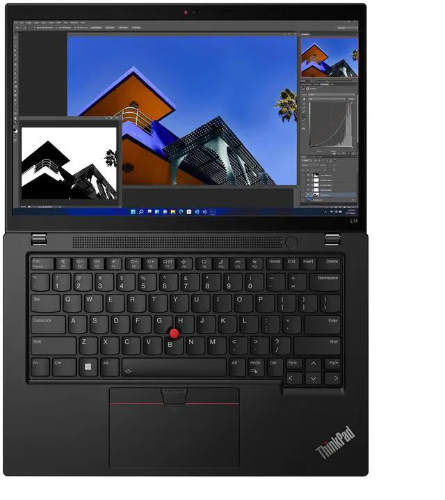 Alt view image 6 of 7 - Lenovo ThinkPad L14 Gen 4 AMD Laptop, 14" 60Hz, Ryzen 3 PRO 7330U, 8GB, 256GB SSD