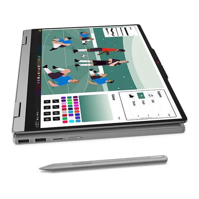 Alt view image 5 of 5 - Lenovo IdeaPad 5x 2-in-1 Laptop, 14" IPS Glass,Snapdragon X2 Plus X2P-42-100,16GB, Qualcomm Adreno GPU, 512GB SSD,Win 11 Home Arm64