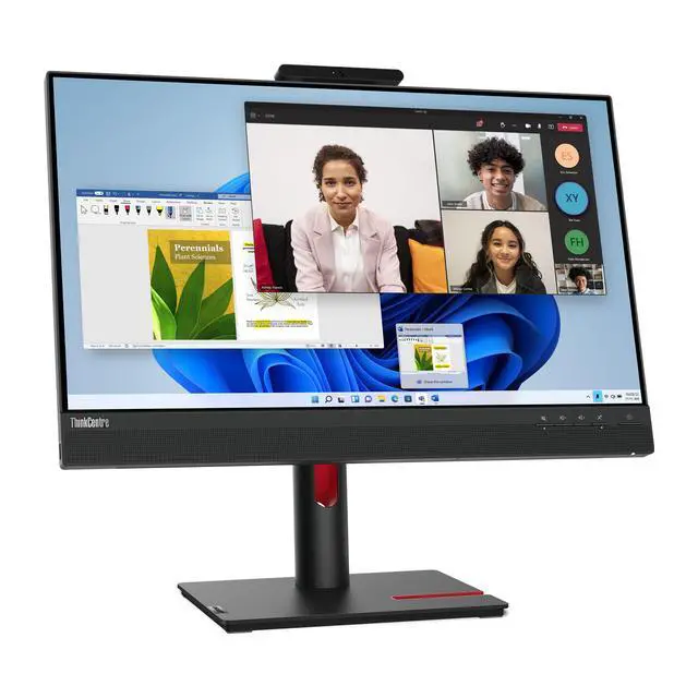 Alt view image 10 of 15 - Lenovo ThinkCentre TIO-24 Gen5 24" Class Webcam Full HD LED Monitor - 16:9 - Black - 23.8" Viewable - In-plane Switching (IPS) Technology - WLED Backlight - 1920 x 1080 - 16.7 Million Colors