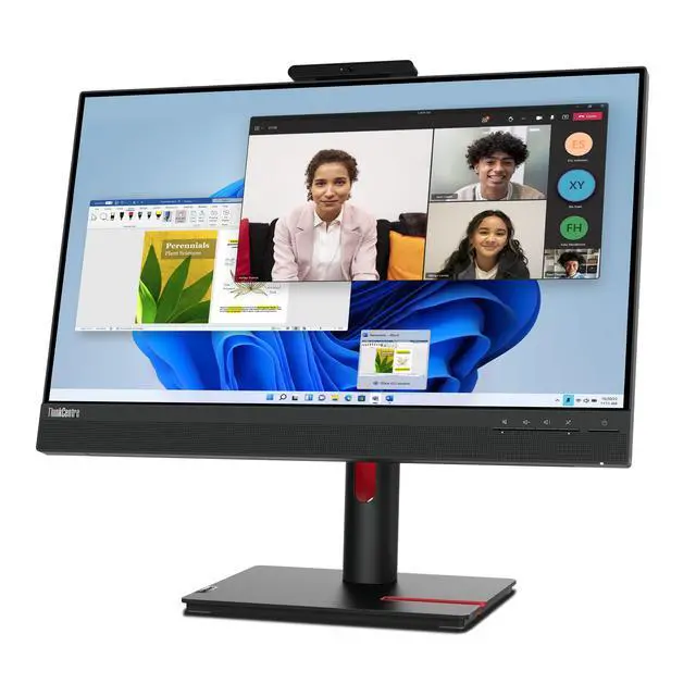 Alt view image 11 of 15 - Lenovo ThinkCentre TIO-24 Gen5 24" Class Webcam Full HD LED Monitor - 16:9 - Black - 23.8" Viewable - In-plane Switching (IPS) Technology - WLED Backlight - 1920 x 1080 - 16.7 Million Colors