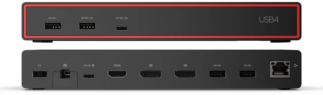 Alt view image 5 of 7 - Lenovo ThinkPad USB4 Dock 5000 (with 135W Adapter)
