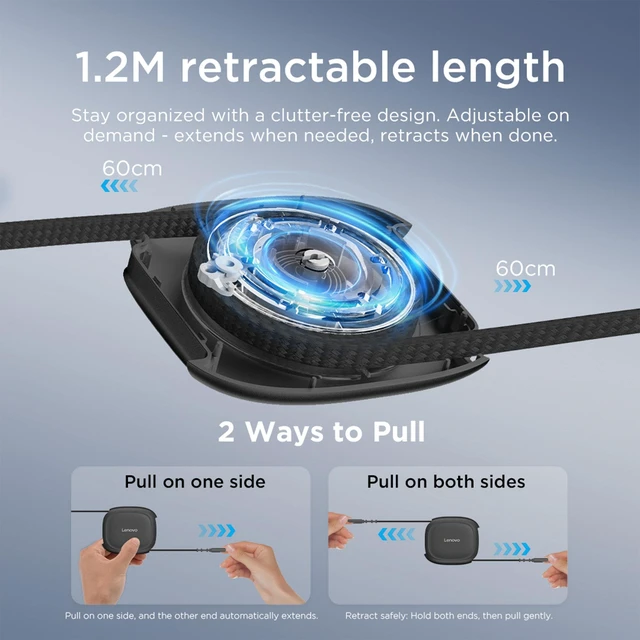 Alt view image 7 of 7 - Lenovo 240W USB-C Retractable Cable