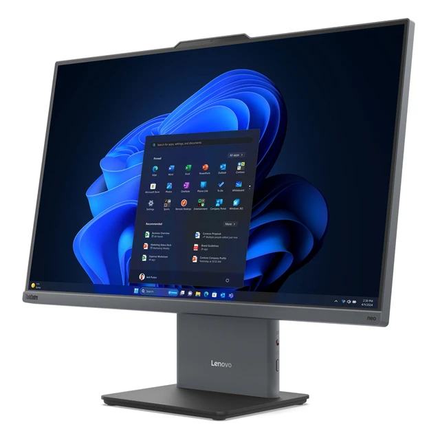 Alt view image 3 of 7 - Lenovo ThinkCentre Neo 55a Gen 6 AMD Desktop, 23.8" FHD IPS Narrow Bezel, Ryzen 5 220, 16GB, 512GB SSD